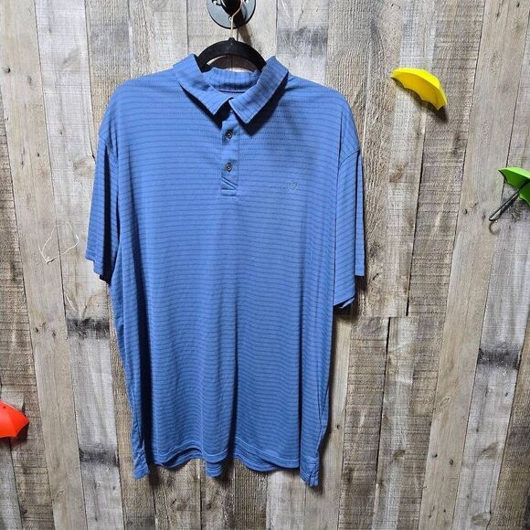 Ariat Tek Blue Stripe Lightweight Polo Shirt - Picture 1 of 5